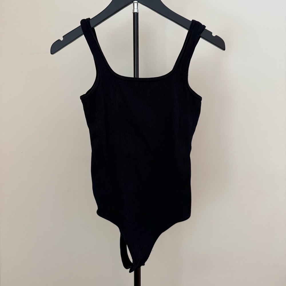 Abercrombie & Fitch Black Ribbed Bodysuit
